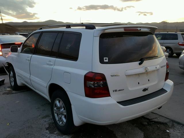 JTEEP21A640008710 - 2004 TOYOTA HIGHLANDER WHITE photo 3