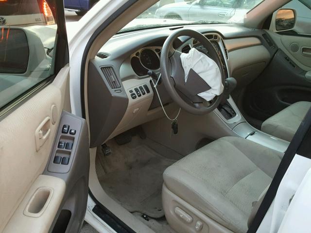 JTEEP21A640008710 - 2004 TOYOTA HIGHLANDER WHITE photo 9