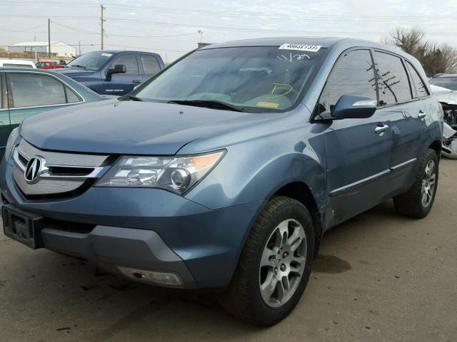 2HNYD28347H547709 - 2007 ACURA MDX TECHNO BLUE photo 2