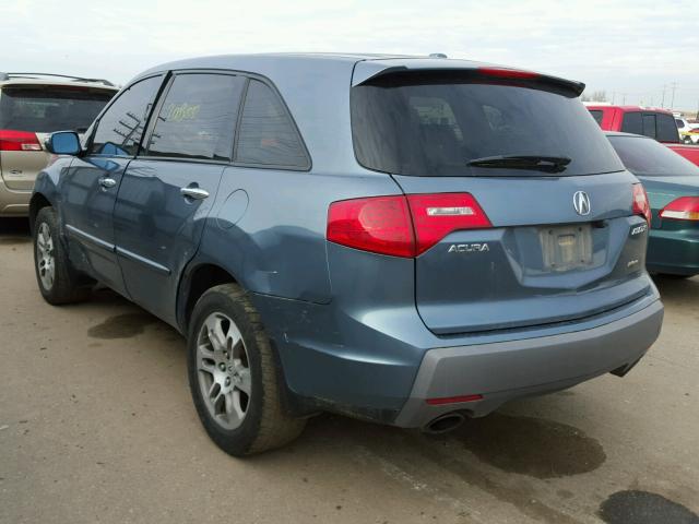 2HNYD28347H547709 - 2007 ACURA MDX TECHNO BLUE photo 3