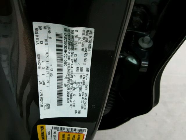 1FMCU0GD8HUC10050 - 2017 FORD ESCAPE SE 灰色 照片 10