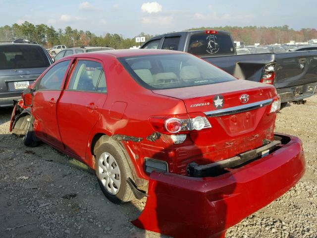 2T1BU4EE5DC964663 - 2013 TOYOTA COROLLA BA BURGUNDY photo 3