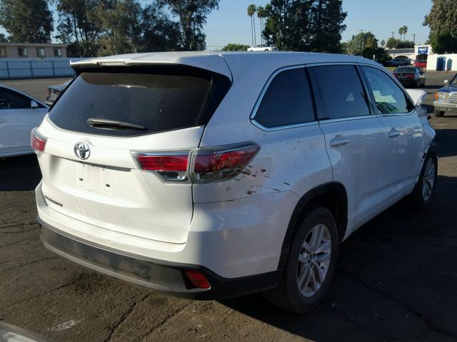 5TDZKRFH3GS169455 - 2016 TOYOTA HIGHLANDER WHITE photo 4