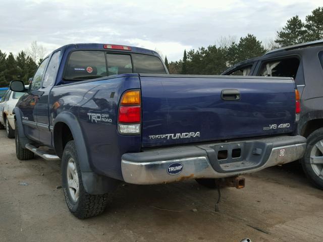 5TBBT44192S246757 - 2002 TOYOTA TUNDRA ACC BLUE photo 3