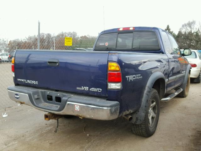 5TBBT44192S246757 - 2002 TOYOTA TUNDRA ACC BLUE photo 4
