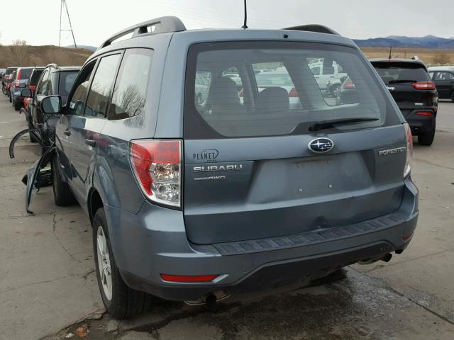 JF2SH6BC6AH792591 - 2010 SUBARU FORESTER X BLUE photo 3