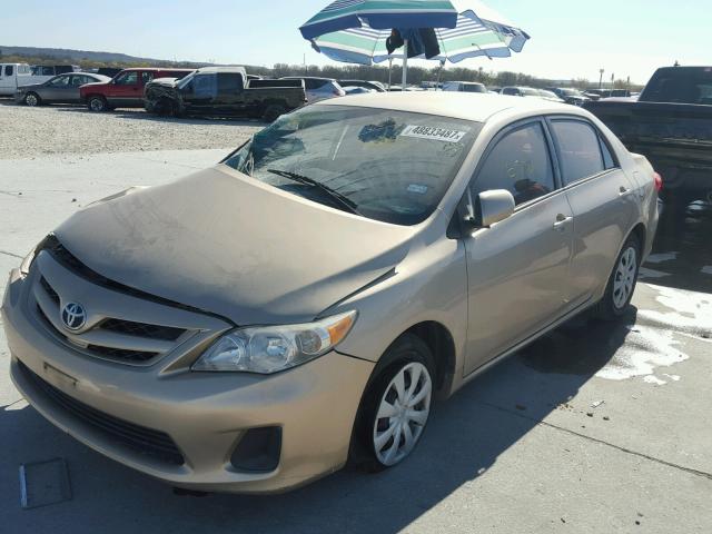 2T1BU4EE0BC549070 - 2011 TOYOTA COROLLA BA GOLD photo 2