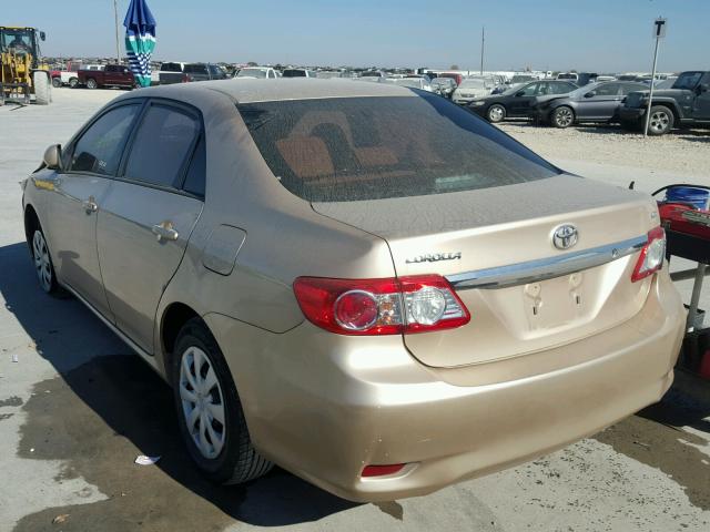 2T1BU4EE0BC549070 - 2011 TOYOTA COROLLA BA GOLD photo 3