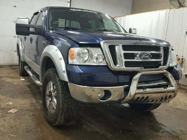 1FTPW145X8FB94523 - 2008 FORD F150 SUPER BLUE photo 1