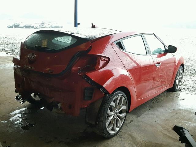 KMHTC6AD6FU219650 - 2015 HYUNDAI VELOSTER B RED photo 4