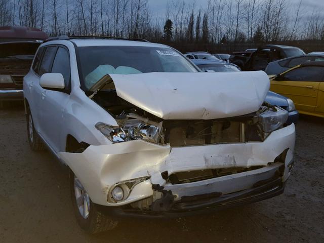 5TDZK3EH0CS065417 - 2012 TOYOTA HIGHLANDER WHITE photo 1