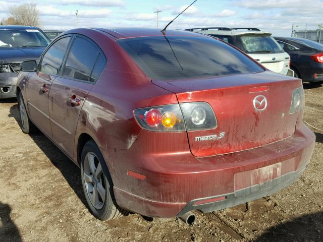 JM1BK324261439465 - 2006 MAZDA 3 S RED photo 3