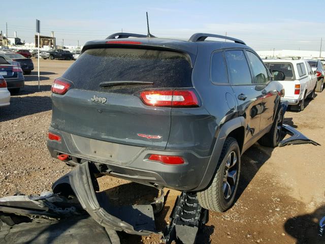 1C4PJMBS9GW219421 - 2016 JEEP CHEROKEE T GRAY photo 4