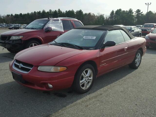 3C3EL55H6VT545921 - 1997 CHRYSLER SEBRING JX RED photo 2