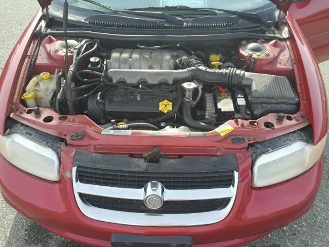 3C3EL55H6VT545921 - 1997 CHRYSLER SEBRING JX RED photo 7