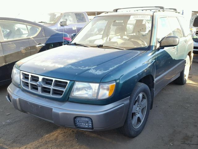 JF1SF6551WH706246 - 1998 SUBARU FORESTER S GREEN photo 2