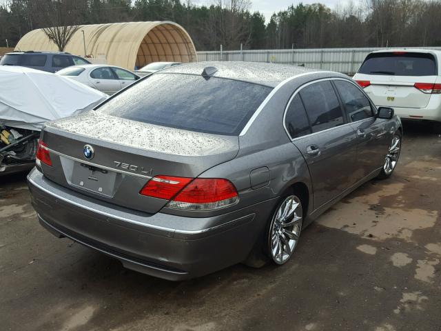 WBAHN83587DT67884 - 2007 BMW 750 GRAY photo 4