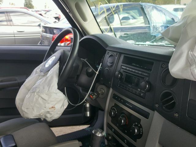 1J8HG48K17C651067 - 2007 JEEP COMMANDER BLACK photo 9