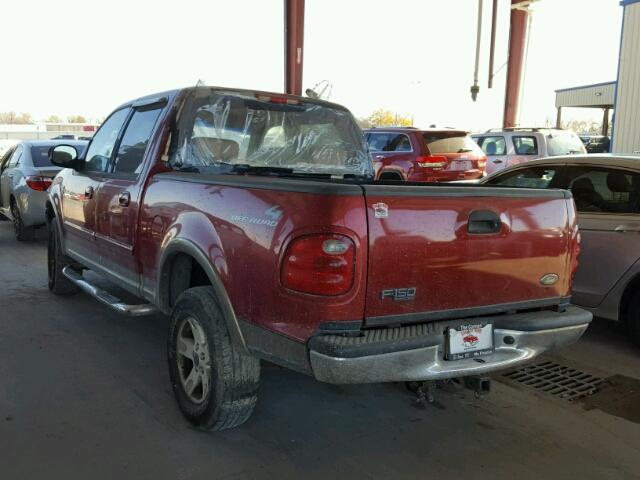 1FTRW08L12KD94670 - 2002 FORD F150 SUPER BURGUNDY photo 3