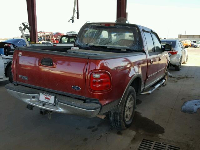 1FTRW08L12KD94670 - 2002 FORD F150 SUPER BURGUNDY photo 4