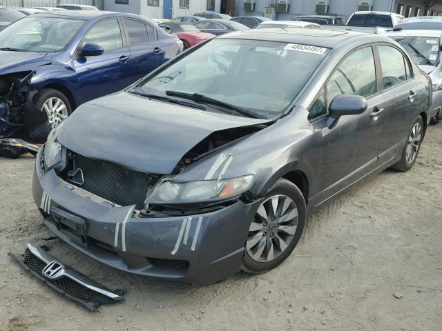 19XFA1F86AE030476 - 2010 HONDA CIVIC EX GRAY photo 2