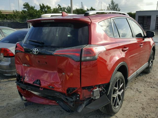 JTMNFREV3GJ063305 - 2016 TOYOTA RAV4 SE RED photo 4