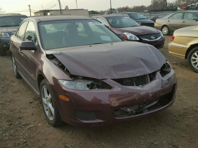 1YVHP80CX85M26360 - 2008 MAZDA 6 I BURGUNDY photo 1