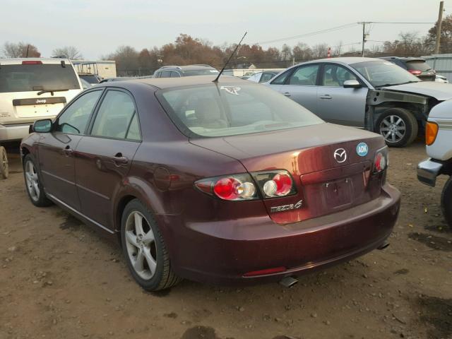 1YVHP80CX85M26360 - 2008 MAZDA 6 I BURGUNDY photo 3