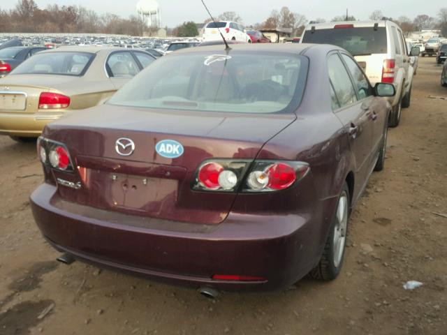 1YVHP80CX85M26360 - 2008 MAZDA 6 I BURGUNDY photo 4