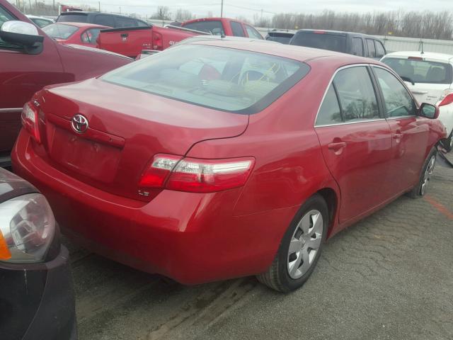 4T4BE46K89R136930 - 2009 TOYOTA CAMRY BASE RED photo 4