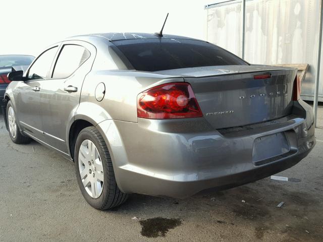 1C3CDZAB6CN193868 - 2012 DODGE AVENGER SE CHARCOAL photo 3