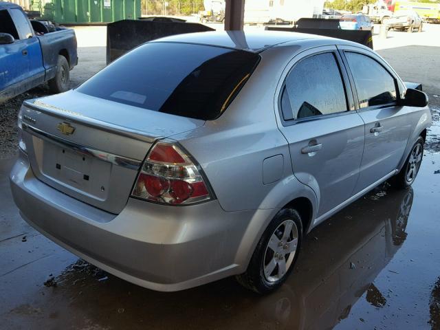KL1TD5DE0BB123817 - 2011 CHEVROLET AVEO LS SILVER photo 4