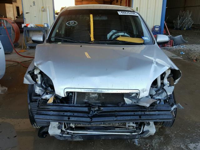 KL1TD5DE0BB123817 - 2011 CHEVROLET AVEO LS SILVER photo 9