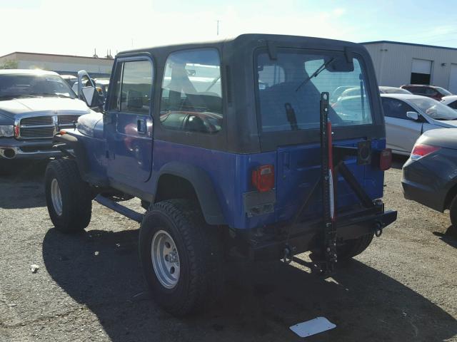 2J4FY39T1LJ557424 - 1990 JEEP WRANGLER / BLUE photo 3