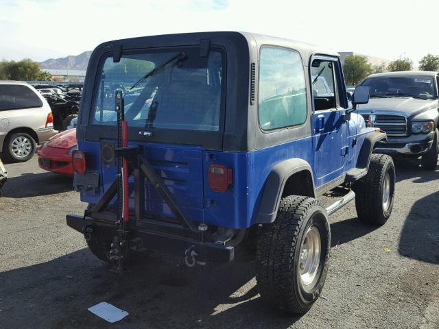 2J4FY39T1LJ557424 - 1990 JEEP WRANGLER / BLUE photo 4