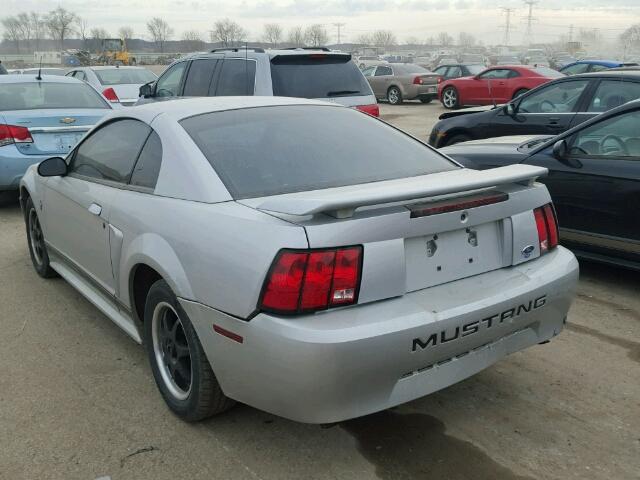 1FAFP40492F203037 - 2002 FORD MUSTANG SILVER photo 3