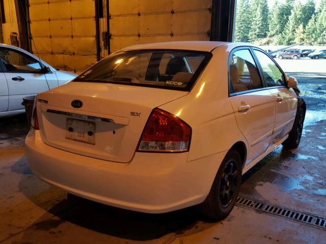 KNAFE121275422708 - 2007 KIA SPECTRA EX WHITE photo 4