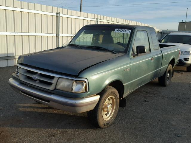 1FTCR14A8VPA18711 - 1997 FORD RANGER SUP GREEN photo 2