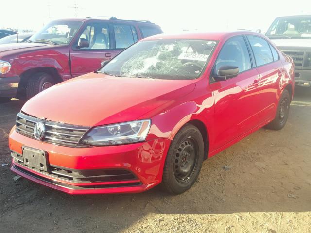 3VW2K7AJ8FM420644 - 2015 VOLKSWAGEN JETTA BASE 红色 照片 2