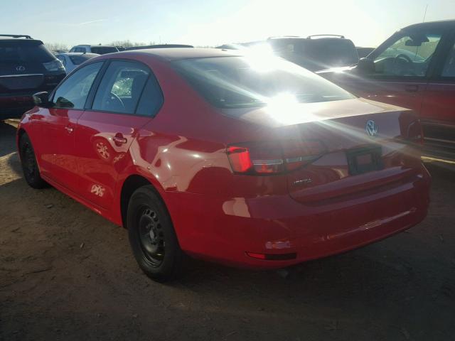 3VW2K7AJ8FM420644 - 2015 VOLKSWAGEN JETTA BASE 红色 照片 3