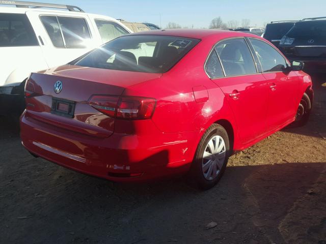 3VW2K7AJ8FM420644 - 2015 VOLKSWAGEN JETTA BASE 红色 照片 4