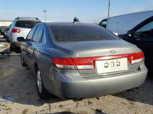 KMHFC46D97A190268 - 2007 HYUNDAI AZERA GLS GREEN photo 3