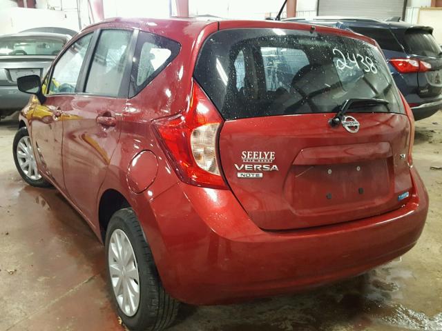 3N1CE2CP8GL352438 - 2016 NISSAN VERSA NOTE RED photo 3