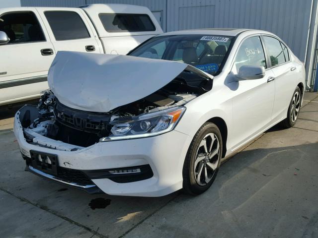 1HGCR2F80GA076836 - 2016 HONDA ACCORD EXL WHITE photo 2