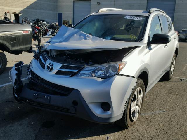 2T3ZFREV2DW060619 - 2013 TOYOTA RAV4 LE Արծաթագույն լուսանկար 2