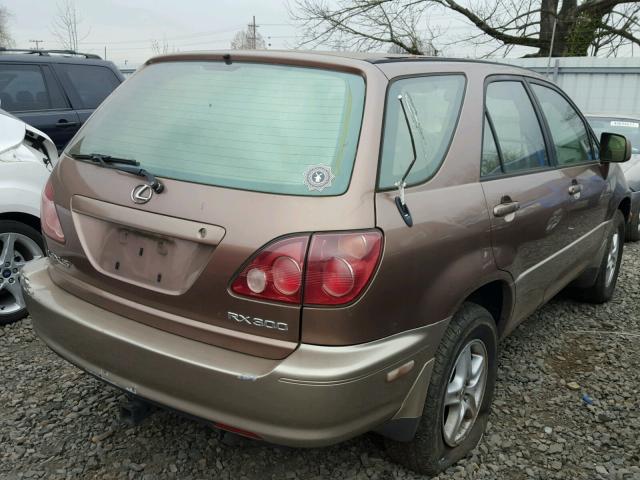 JT6GF10U4X0009890 - 1999 LEXUS RX 300 TAN photo 4