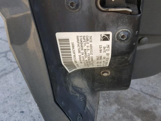 1G8AL52F95Z138238 - 2005 SATURN ION LEVEL GRAY photo 10