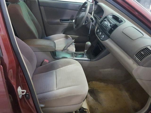 4T1BE32K35U037811 - 2005 TOYOTA CAMRY LE მუქწითელი ფოტო 5