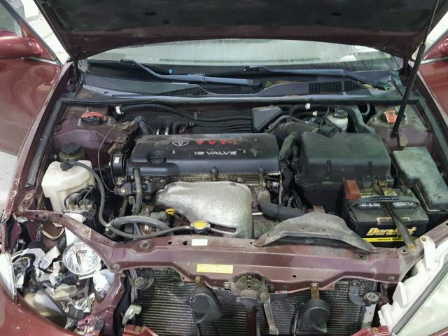 4T1BE32K35U037811 - 2005 TOYOTA CAMRY LE მუქწითელი ფოტო 7