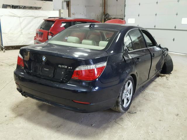 WBANV93578CZ69188 - 2008 BMW 535 XI BLUE photo 4